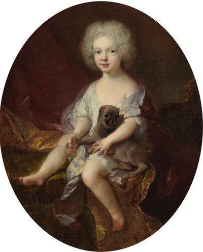 Portrait of a Young Boy with Dog by Jean François de Troy